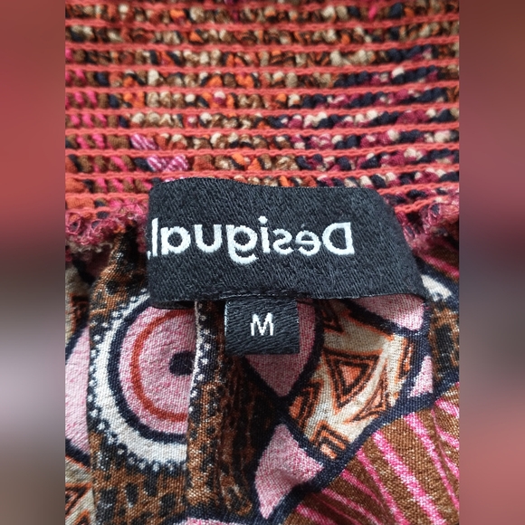 Desigual off shoulder boho peasant blouse top M - Picture 7 of 11